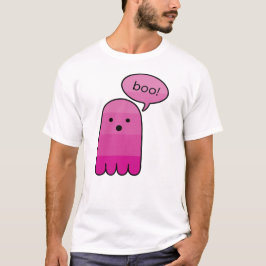 Magenta Paarse Boo Ghost Halloween T-shirt