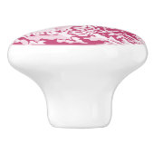 Magenta Paarse Bunny Rabbit Woodland Floral Keramische Knop (Zijkant)