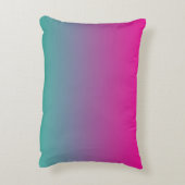 "Magenta Paarse en Blauwgroen Ombre" Decoratief Kussen (Achterkant (Verticaal))