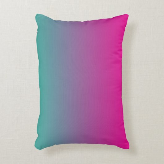 "Magenta Paarse en Blauwgroen Ombre" Decoratief Kussen (Voorkant(Verticaal))