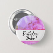 *~*  Magenta Paarse Glitter Onderdruk Ronde Button 5,7 Cm (Voorkant /achterkant)