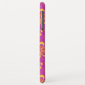 Magenta Paarse Groovy bloempatroon Case-Mate iPhone Case (Achterkant/links)