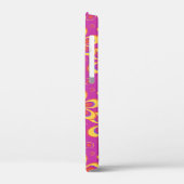 Magenta Paarse Groovy bloempatroon Case-Mate iPhone Case (Achterkant / Links)