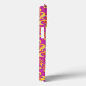 Magenta Paarse Groovy bloempatroon Case-Mate iPhone Case (Achterkant / Rechts)