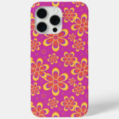 Magenta Paarse Groovy bloempatroon Case-Mate iPhone Case (Achterkant)