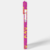 Magenta Paarse Groovy bloempatroon Case-Mate iPhone Case (Achterkant / Links)