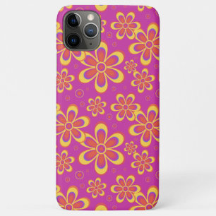 Magenta Paarse Groovy bloempatroon Case-Mate iPhone Case