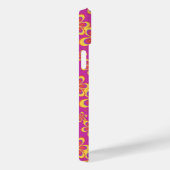 Magenta Paarse Groovy bloempatroon Case-Mate iPhone Case (Achterkant / Rechts)