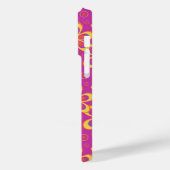 Magenta Paarse Groovy bloempatroon Case-Mate iPhone Case (Achterkant / Links)