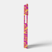 Magenta Paarse Groovy bloempatroon Case-Mate iPhone Case (Achterkant / Rechts)