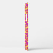Magenta Paarse Groovy bloempatroon Case-Mate iPhone Case (Achterkant / Rechts)