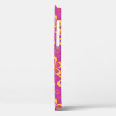 Magenta Paarse Groovy bloempatroon Case-Mate iPhone Case (Achterkant / Links)