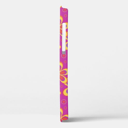 Magenta Paarse Groovy bloempatroon Case-Mate iPhone Case (Achterkant / Links)