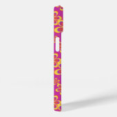 Magenta Paarse Groovy bloempatroon Case-Mate iPhone Case (Achterkant / Rechts)