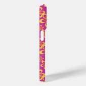 Magenta Paarse Groovy bloempatroon Case-Mate iPhone Case (Achterkant / Rechts)