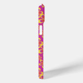 Magenta Paarse Groovy bloempatroon Case-Mate iPhone Case (Achterkant / Rechts)