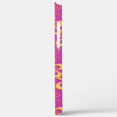 Magenta Paarse Groovy bloempatroon Case-Mate iPhone Case (Achterkant / Links)