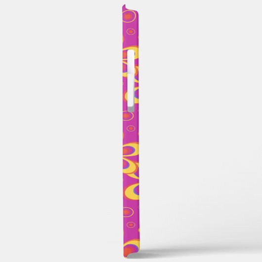 Magenta Paarse Groovy bloempatroon Case-Mate iPhone Case (Achterkant / Links)