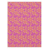 Magenta Paarse Groovy bloempatroon Tafelkleed (Voorkant)
