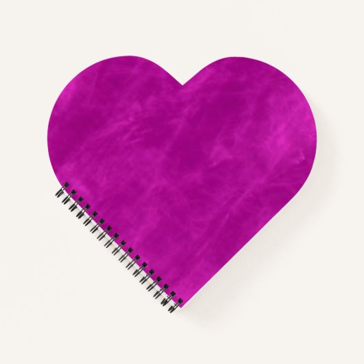 Magenta Paarse Heart Notitieboek (Voorkant)