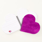 Magenta Paarse Heart Notitieboek (Binnen)