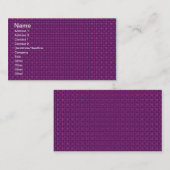 Magenta Paarse verbinding Visitekaartje (Voorkant / Achterkant)
