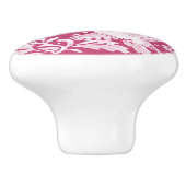 Magenta Paarse vogelpest Thistle Woodland  Keramische Knop (Zijkant)