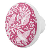 Magenta Paarse vogelpest Thistle Woodland  Keramische Knop (Rechts)