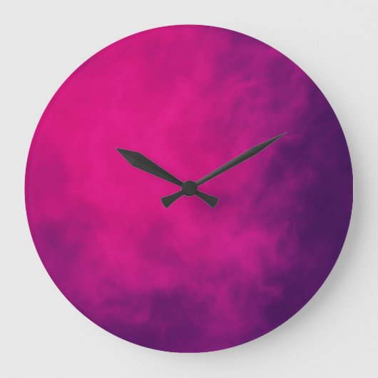 Magenta Paarse wandklok - (Voorkant)