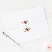 Magenta Paarse Waterverf Bloemen Swag labels (Envelop)
