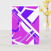 Magenta Paarse witte gepantserde troebele geometri Kaart (Gele Bloem)