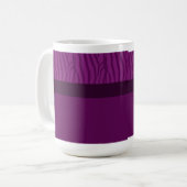 Magenta Paarse Zebra Vachtpatroon Koffiemok (Voorkant links)
