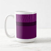 Magenta Paarse Zebra Vachtpatroon Koffiemok (Links)