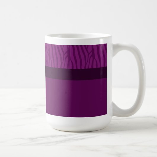 Magenta Paarse Zebra Vachtpatroon Koffiemok (Rechts)