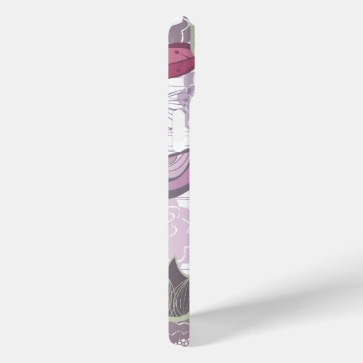 Magenta Paarse Zoete Vogels Bloementuin Chic Case-Mate iPhone Case (Achterkant / Rechts)