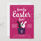 Magenta Paaspartij: zwart-witbundels Kaart (Voorkant)