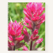 Magenta Paintborstel Blooms Floral Notitieboek (Voorkant)