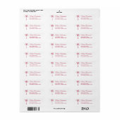 Magenta Palm Beach Wedding Return Address Label (Full Sheet)