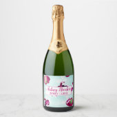 Magenta Pansies Fles Etiket (Voorkant)