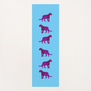 Magenta Panthers Pop Kunst Yogamat