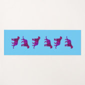 Magenta Panthers Pop Kunst Yogamat (Voorkant (horizontaal))