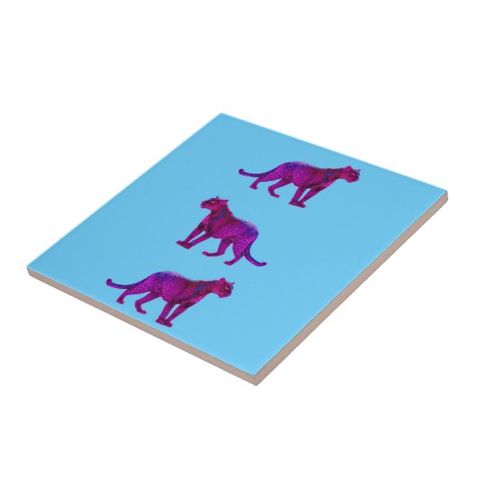 Magenta Panthers Tegeltje (Zijkant)