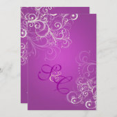 Magenta + parelzwammen Weddenschappen Kaart (Voorkant / Achterkant)