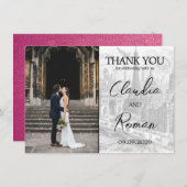 Magenta Paris Passport Bedankkaart (Voorkant / Achterkant)