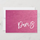 Magenta Paris Passport Bedankkaart (Achterkant)