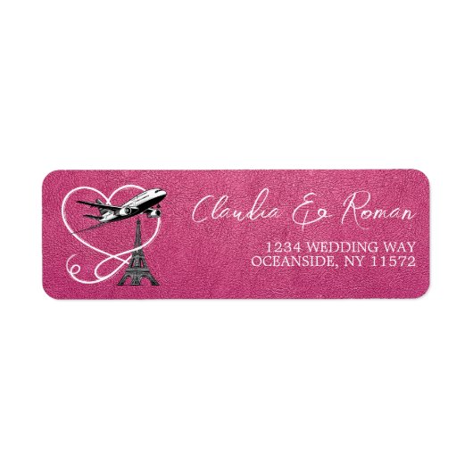 Magenta Paris Passport Etiket (Voorkant)