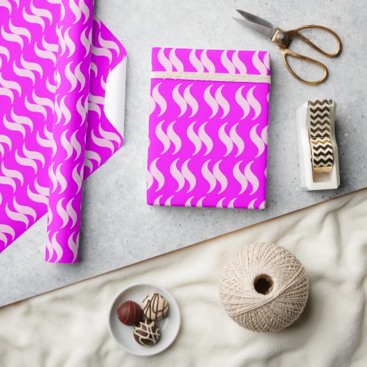 Magenta Pastel Roze Eenvoudig Cadeaupapier (Crafts)