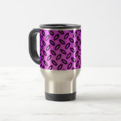Magenta patroon reis mok (Voorkant links)