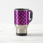 Magenta Pattered Travel Mug Reisbeker (Voorkant rechts)