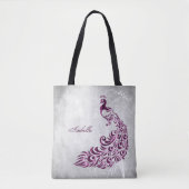 Magenta Peacock - Gepersonaliseerd Tas (Voorkant)